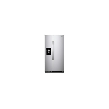 Whirlpool refrigerador side by side 25 pies inverter con dispensador acero inox.
