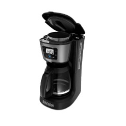 Black + Decker cafetera 12 tazas digital negro inox.