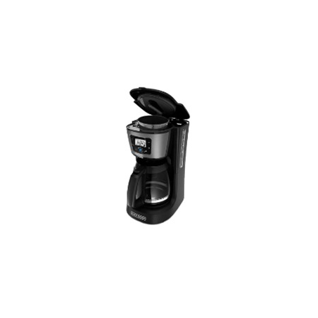 Black + Decker cafetera 12 tazas digital negro inox.