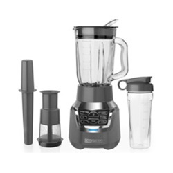 Black + Decker licuadora digital 3 velocidades con filtro jarra vidrio y vaso personal