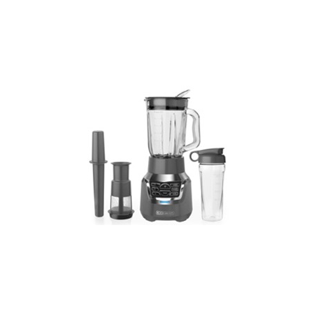 Black + Decker licuadora digital 3 velocidades con filtro jarra vidrio y vaso personal